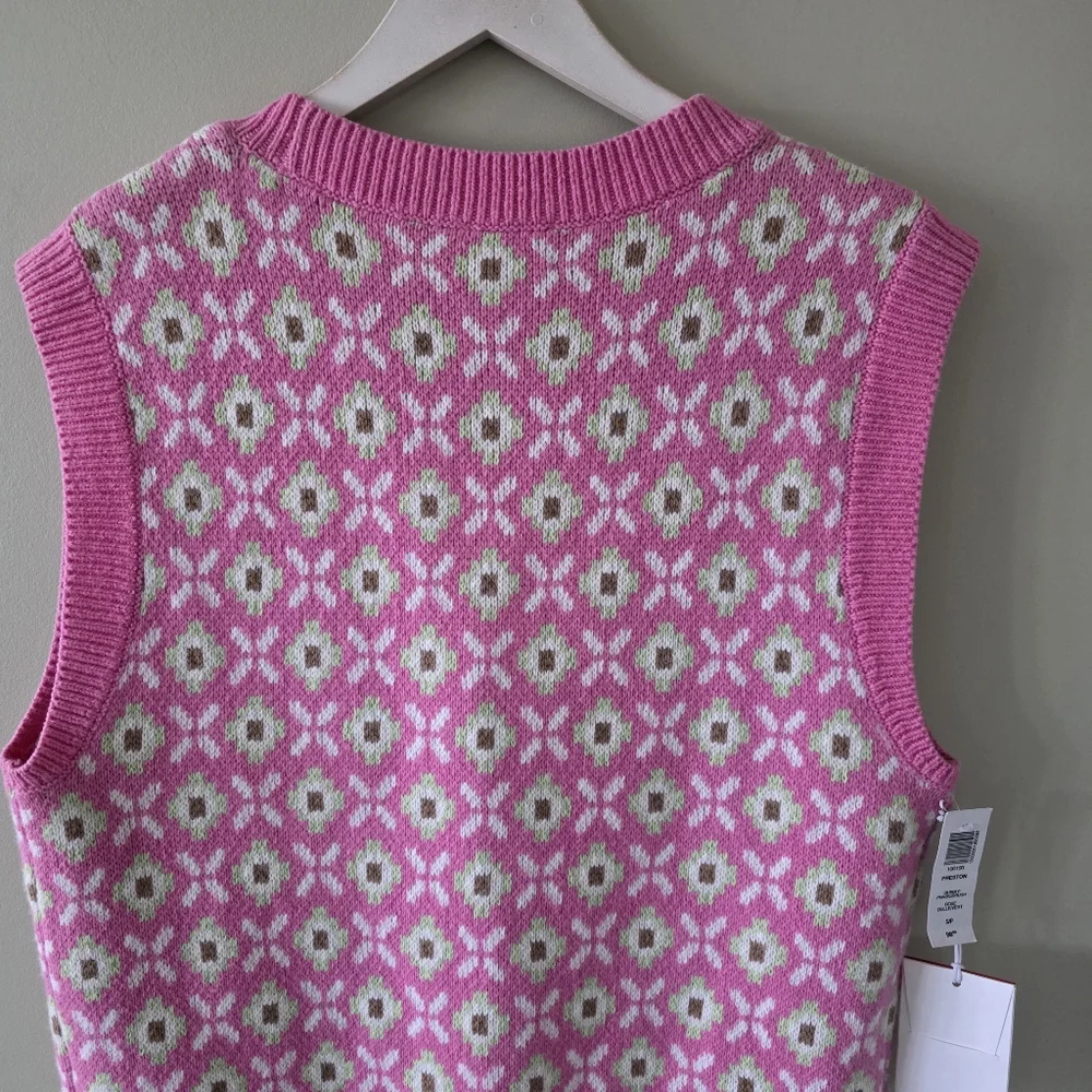 NWT Sunday Best S Y2K Barbie Coquette Girl Cottagecore Wool Blend Knit Vest - Picture 14 of 16